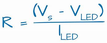 Image result for LED Current Limiting Resistor Calculator