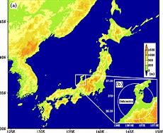 Image result for Japan Altitude Map