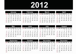 Image result for Calendar From the Year 2012