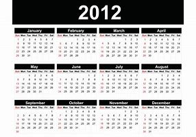 Image result for 2012 Calendar Clipart
