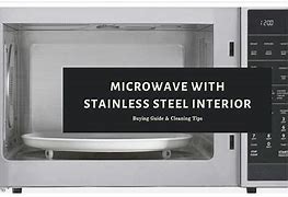 Image result for Microwave with Stainless Steel Interior