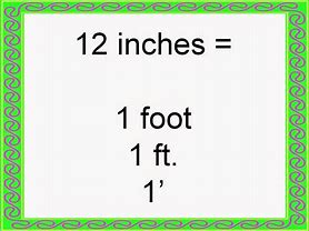Image result for 40 Inches to Feet