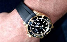Image result for Rolex Submariner Gold On Leather Strap