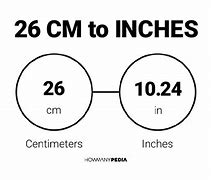Image result for 26 Cm in Inches