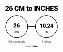 Image result for 26 Cm to Inches