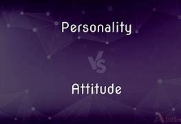 Image result for Difference Between Personality and Attitude