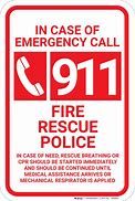 Image result for In Case of Emergency Dial 911 Sign