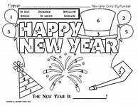 Image result for Happy New Year Color by Number