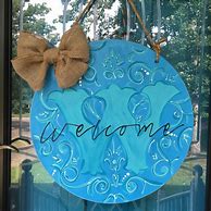 Image result for Welcome Door Hanger with Flowers