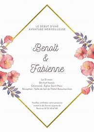 Image result for Faire Part Mariage Canva