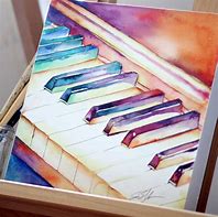 Image result for Piano Watercolor
