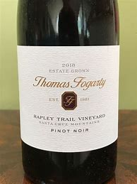 Image result for Thomas Fogarty Pinot Noir Rapley Trail
