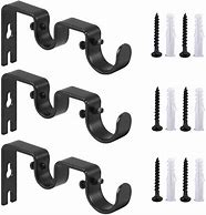 Image result for Double Curtain Rod Brackets with 2 Inch Diameter