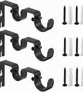 Image result for Clip On Curtain Rod Brackets