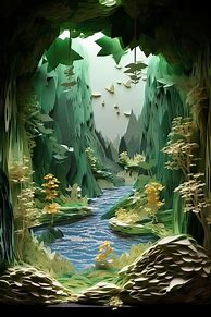 Image result for 3D Paper Diorama