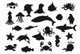 Image result for Sea Life Silhouette Clip Art