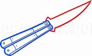 Image result for Butterfly Knife Drawing