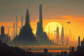 Image result for Futuristic Sunset