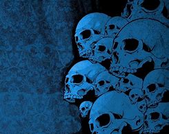 Image result for Blue Skull and Yellow Pastel Background