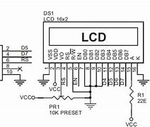 Image result for LCD 16X4 Schematic