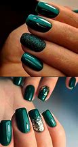 Image result for Easy Dark Gel Green Nail Art