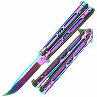 Image result for Rainbow Butterfly Knives