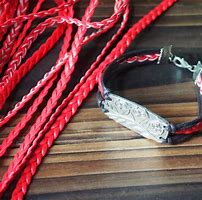 Image result for Braided Leather Cord Key Chain