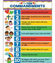 Image result for The 10 Ten Commandments List