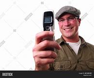 Image result for Man Holding Flip Phone