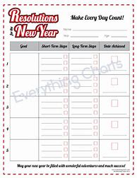 Image result for New Year's Resolution Chart