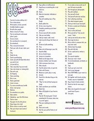 Image result for Mental Health Worksheets Printable 99 Coping Skills