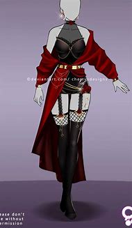 Image result for Anime Costumes Drawing