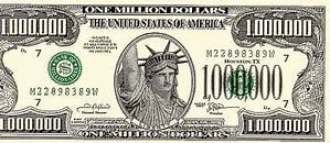 Image result for Traditional Million Dollar Bill