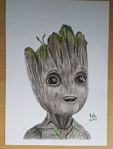 Image result for Baby Groot Smiling Line Art