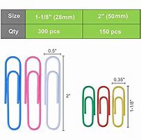 Image result for Paper Clip Dimensions