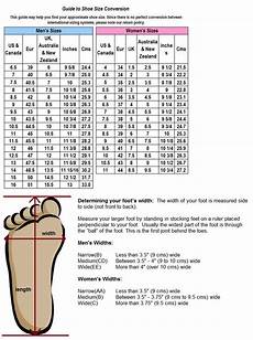 How To Determine Foot Width Size Shoe Size Conversion