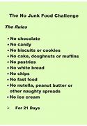 Image result for 30-Day No Junk Food Challenge