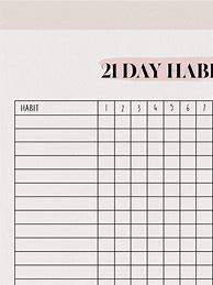 Image result for 21 Day Challenge Template A4 Size