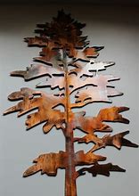 Image result for Metal Pine Tree Wall Art