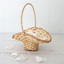 Image result for Wicker Flower Girl Basket