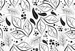 Image result for Leaves Pattern Black and White