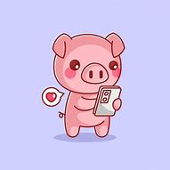 Image result for Pig Using Phone