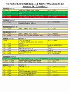 Image result for Television Shooting Schedule Template