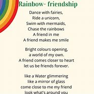 Image result for Rainbow Friendship Poems