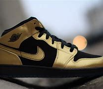 Image result for Black Gold Air Jordan Shoes Kids