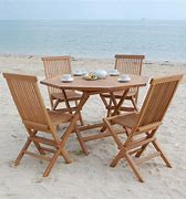 Image result for Teak Folding Table and Chairs