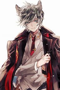 Image result for Black Wolf Anime Boy Long Hair
