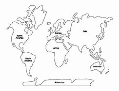 Image result for Continent Map with Oceans