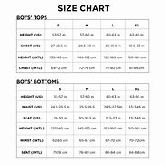 Image result for Youth Extra Large Size Chart