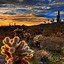 Image result for Cactus Desert at Night Background